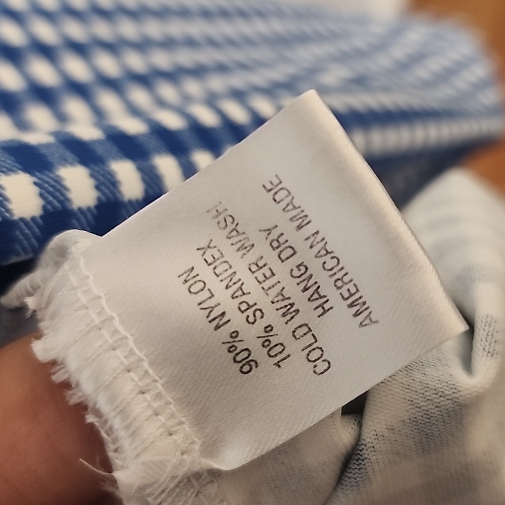 Blue Gingham Sleeveless Dress View 3